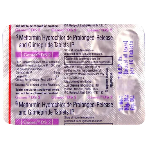 gemer ds 2mg tablet 10's